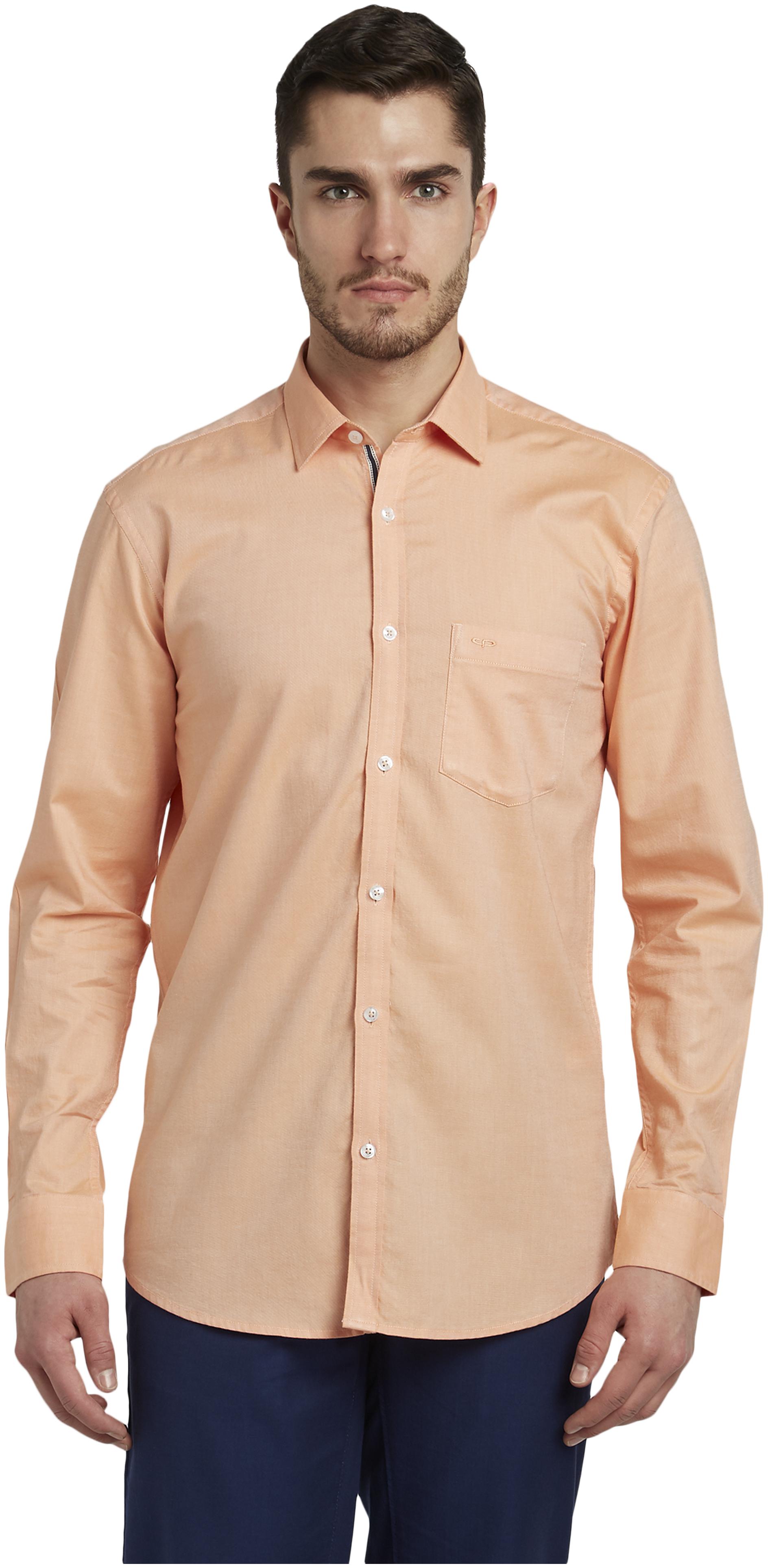 

ColorPlus Men Orange Solid Regular Fit Casual Shirt