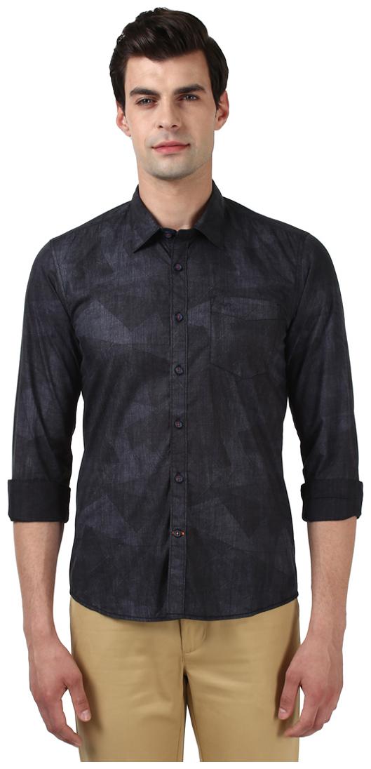 

ColorPlus Men Black Printed Regular Fit Casual Shirt