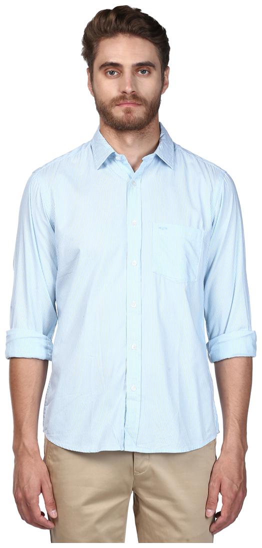

ColorPlus Men Blue Vertical Stripes Slim Fit Casual Shirt