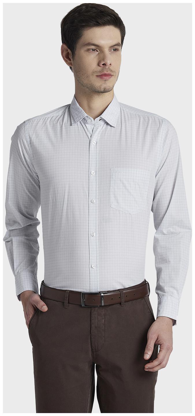 

ColorPlus Men Grey Checked Regular Fit Casual Shirt