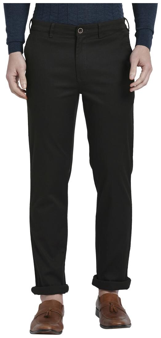

ColorPlus Men Brown Solid Regular fit Regular trousers