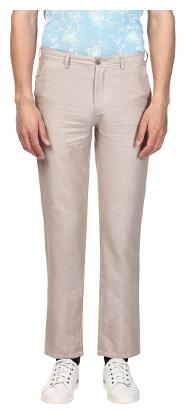 

ColorPlus Men Beige Solid Regular fit Regular trousers