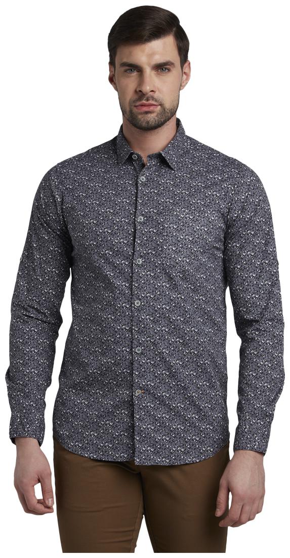 

ColorPlus Men Grey Printed Regular Fit Casual Shirt