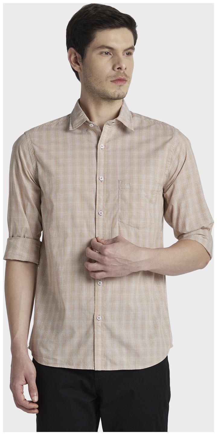 

ColorPlus Men Brown Checked Regular Fit Casual Shirt