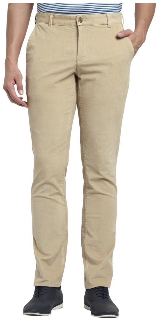

ColorPlus Men Beige Solid Regular fit Regular trousers