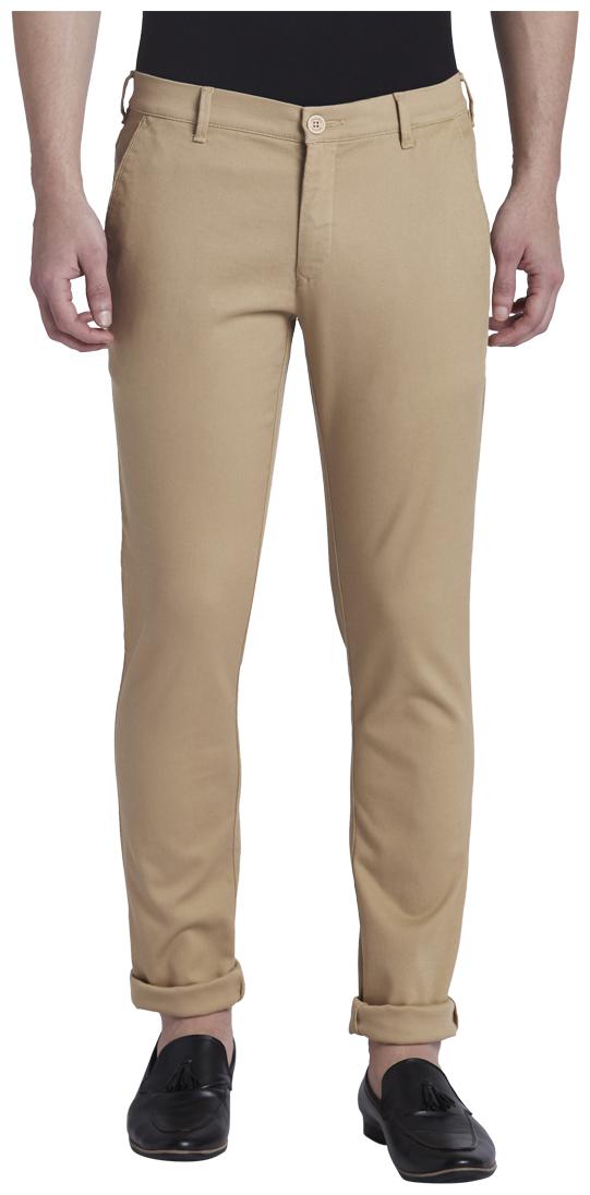 

ColorPlus Men Beige Solid Regular fit Regular trousers
