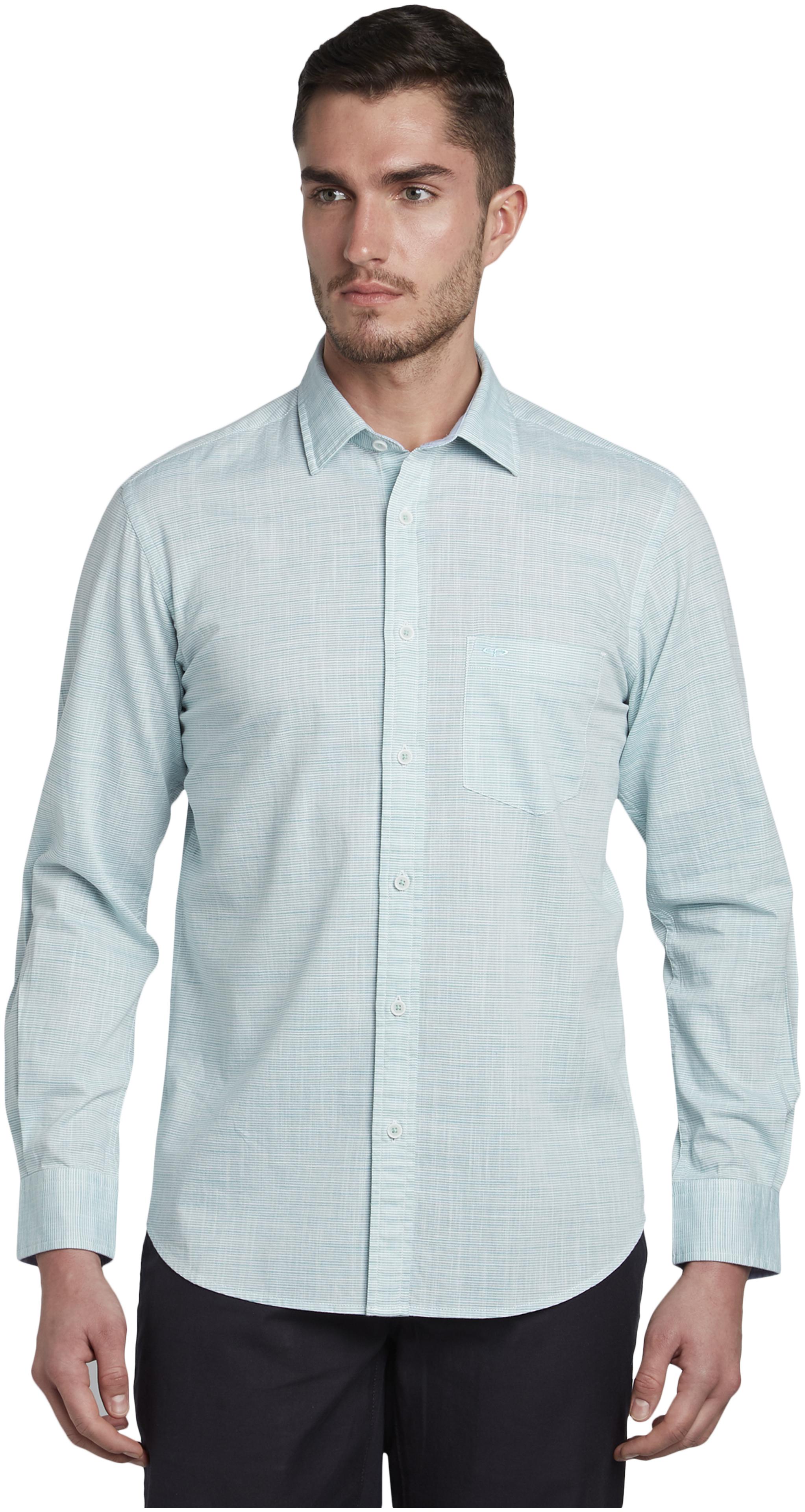 

ColorPlus Men Green Solid Regular Fit Casual Shirt