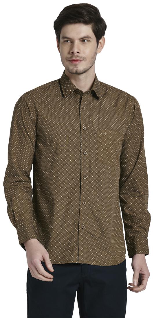 

ColorPlus Men Brown Printed Regular Fit Casual Shirt