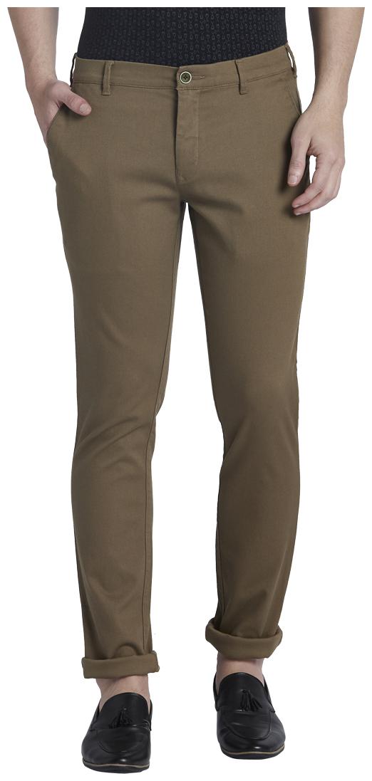 

ColorPlus Men Brown Solid Regular fit Regular trousers