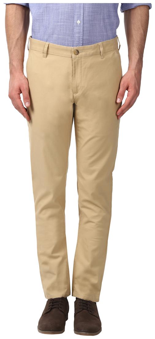 

ColorPlus Men Beige Solid Regular fit Regular trousers