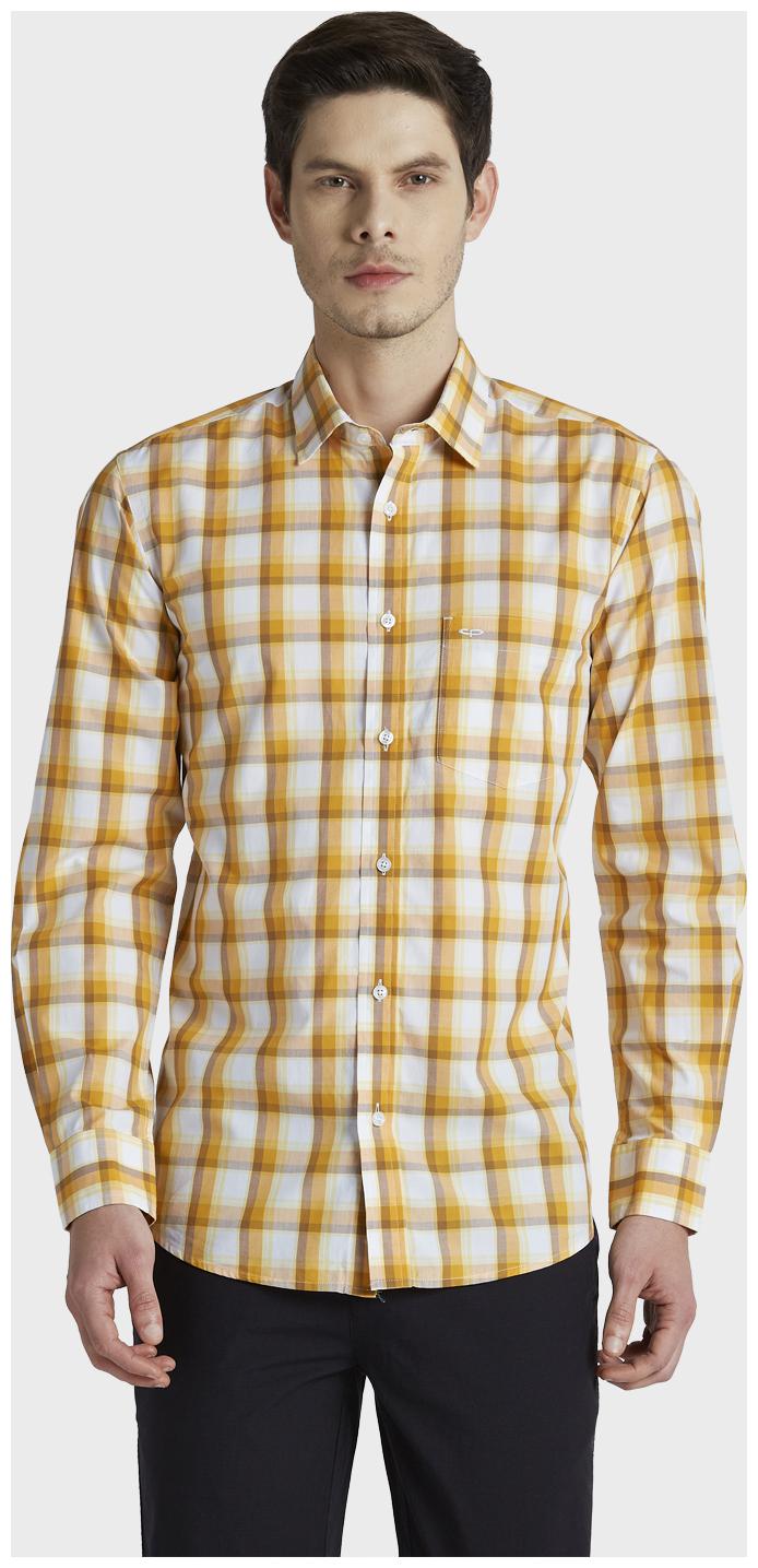

ColorPlus Men Yellow Checked Regular Fit Casual Shirt