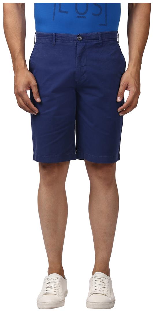 

Colorplus Medium Blue Tailored Fit Cotton Shorts