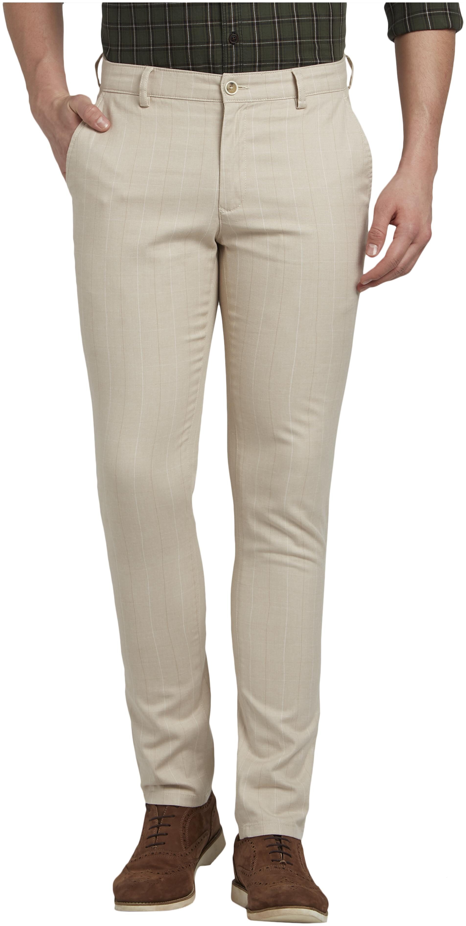 

ColorPlus Men Grey Checked Regular fit Regular trousers