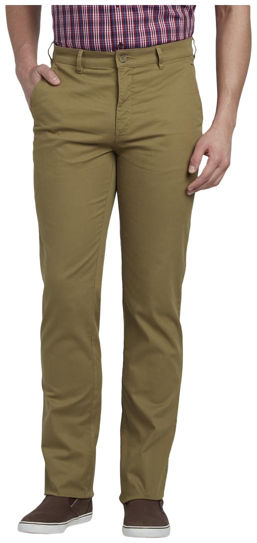 

ColorPlus Men Brown Solid Tapered fit Regular trousers