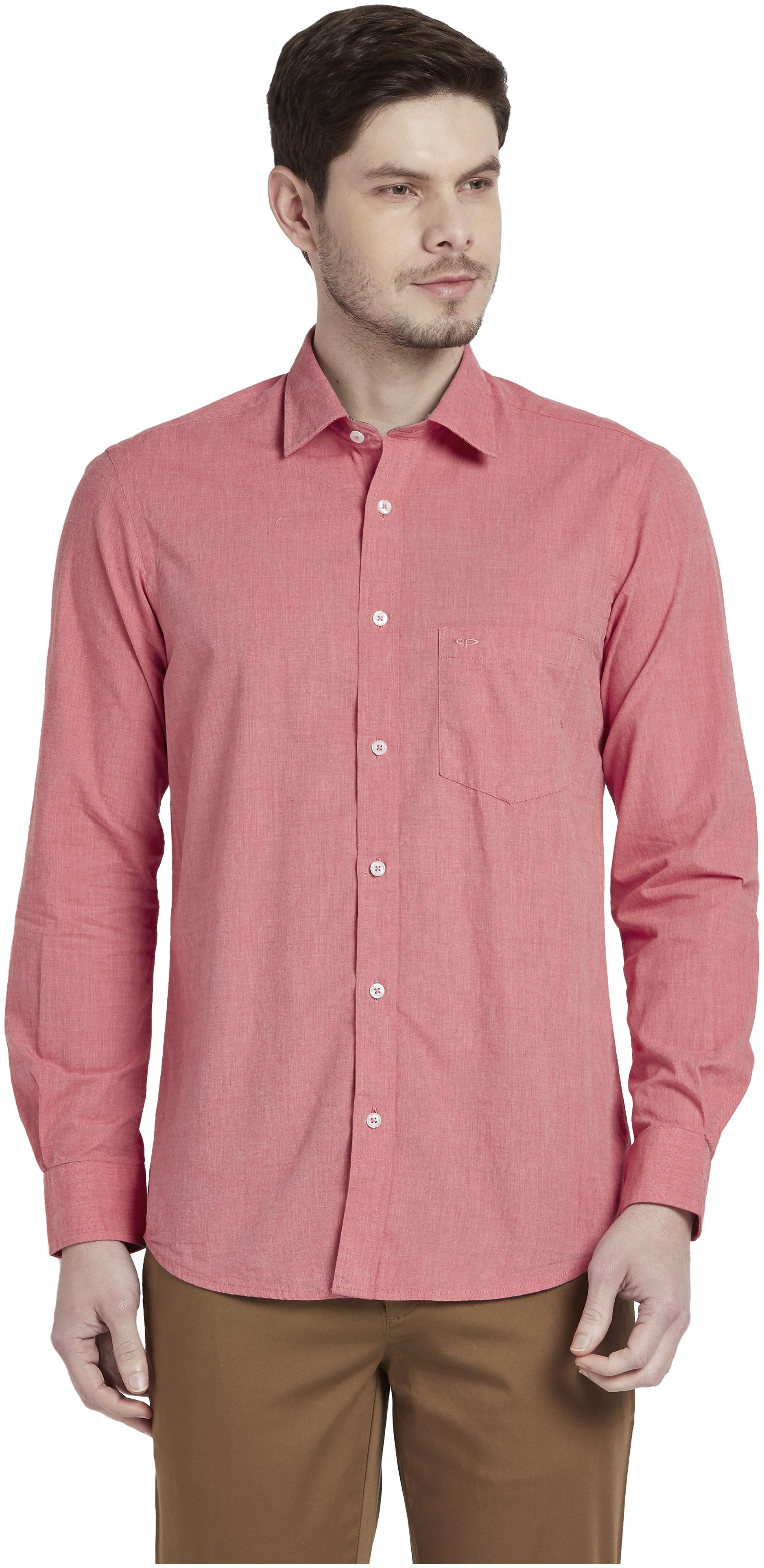 

ColorPlus Men Orange Solid Regular Fit Casual Shirt