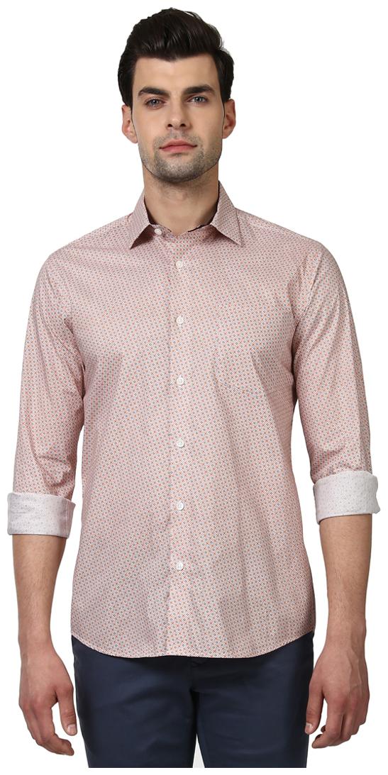 

ColorPlus Men Beige Abstract Slim Fit Casual Shirt