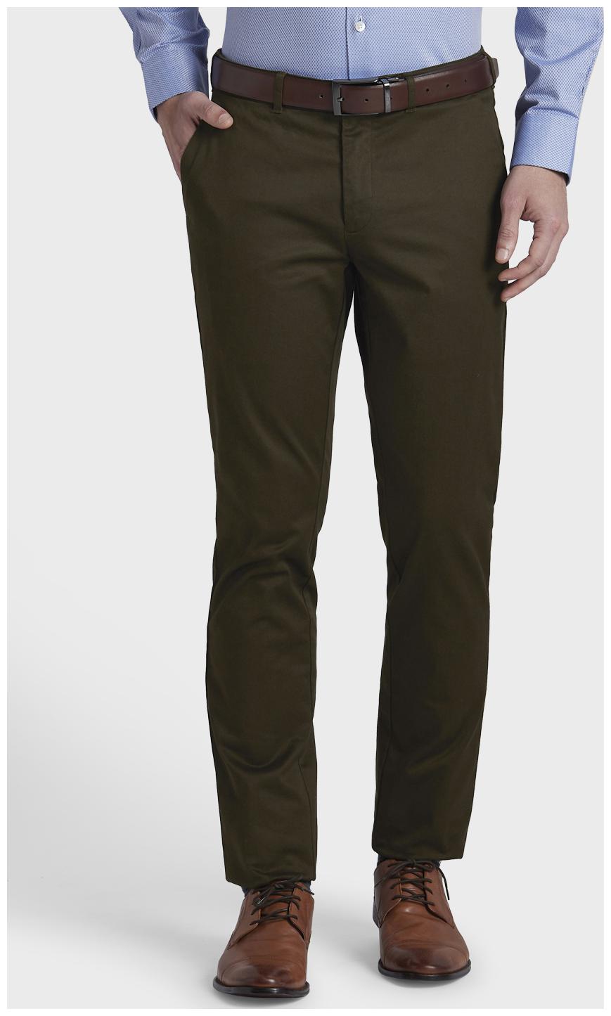 

ColorPlus Men Green Solid Regular fit Wrinkle free Regular trousers