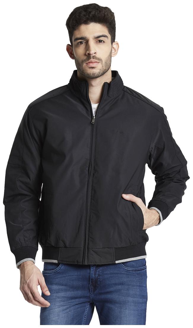 

ColorPlus Men Black Solid Bomber jacket