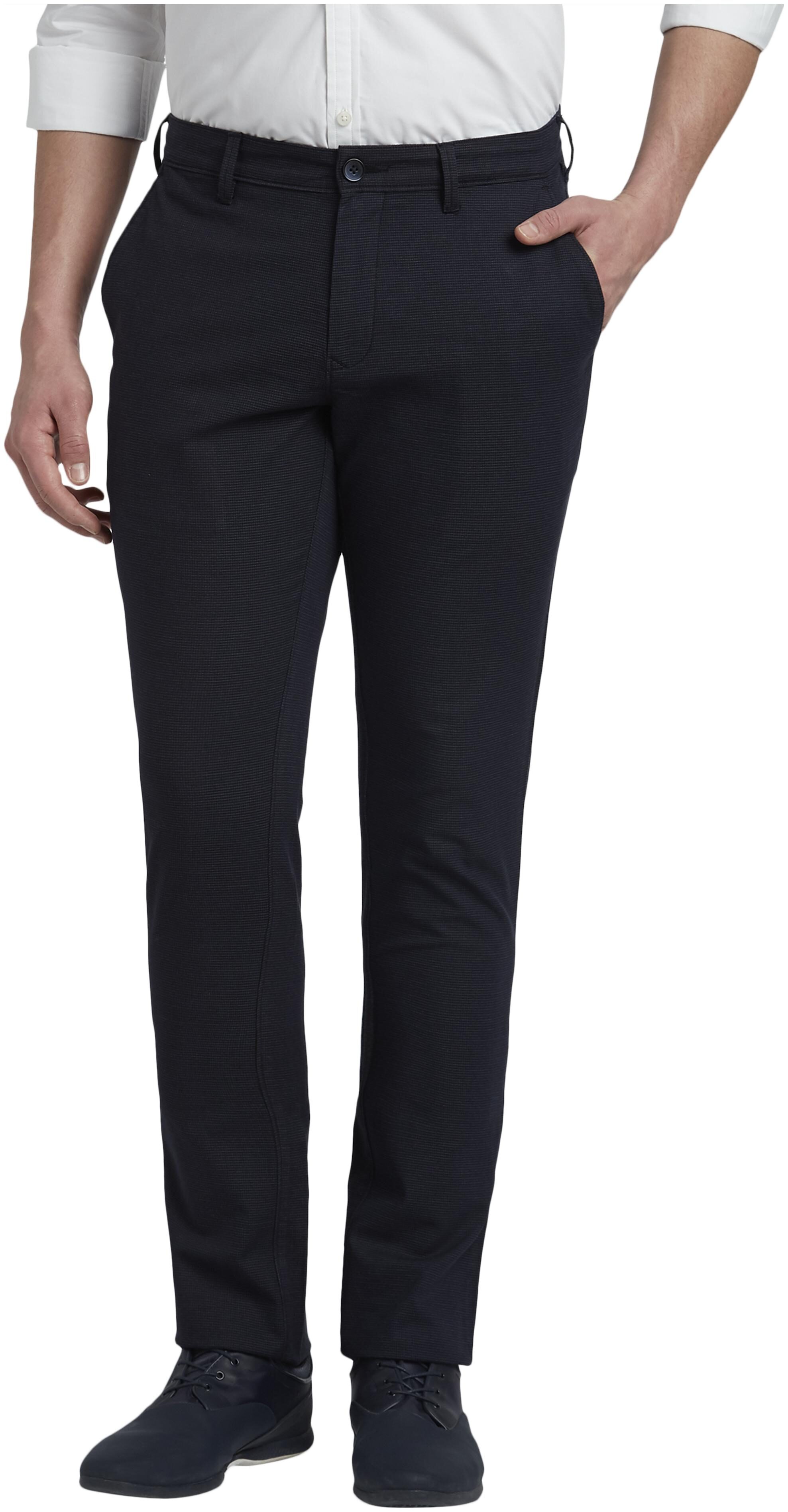 

ColorPlus Men Navy blue Checked Regular fit Regular trousers