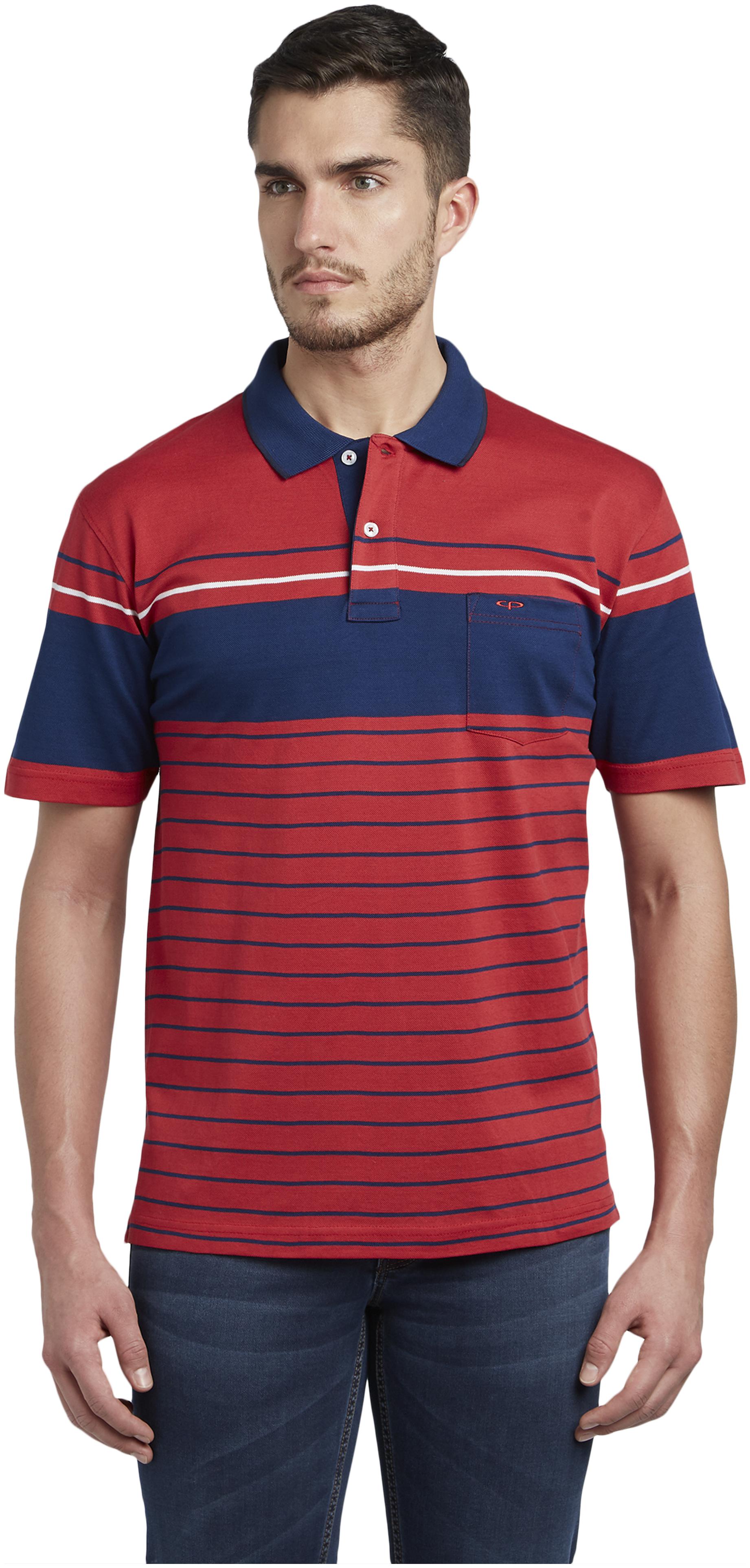 

ColorPlus Men Red Regular fit Cotton Polo collar T-Shirt - Pack Of 1