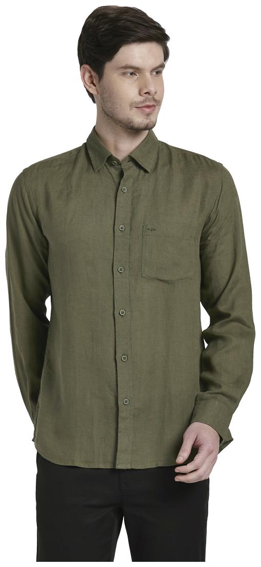 

ColorPlus Men Green Solid Regular Fit Casual Shirt