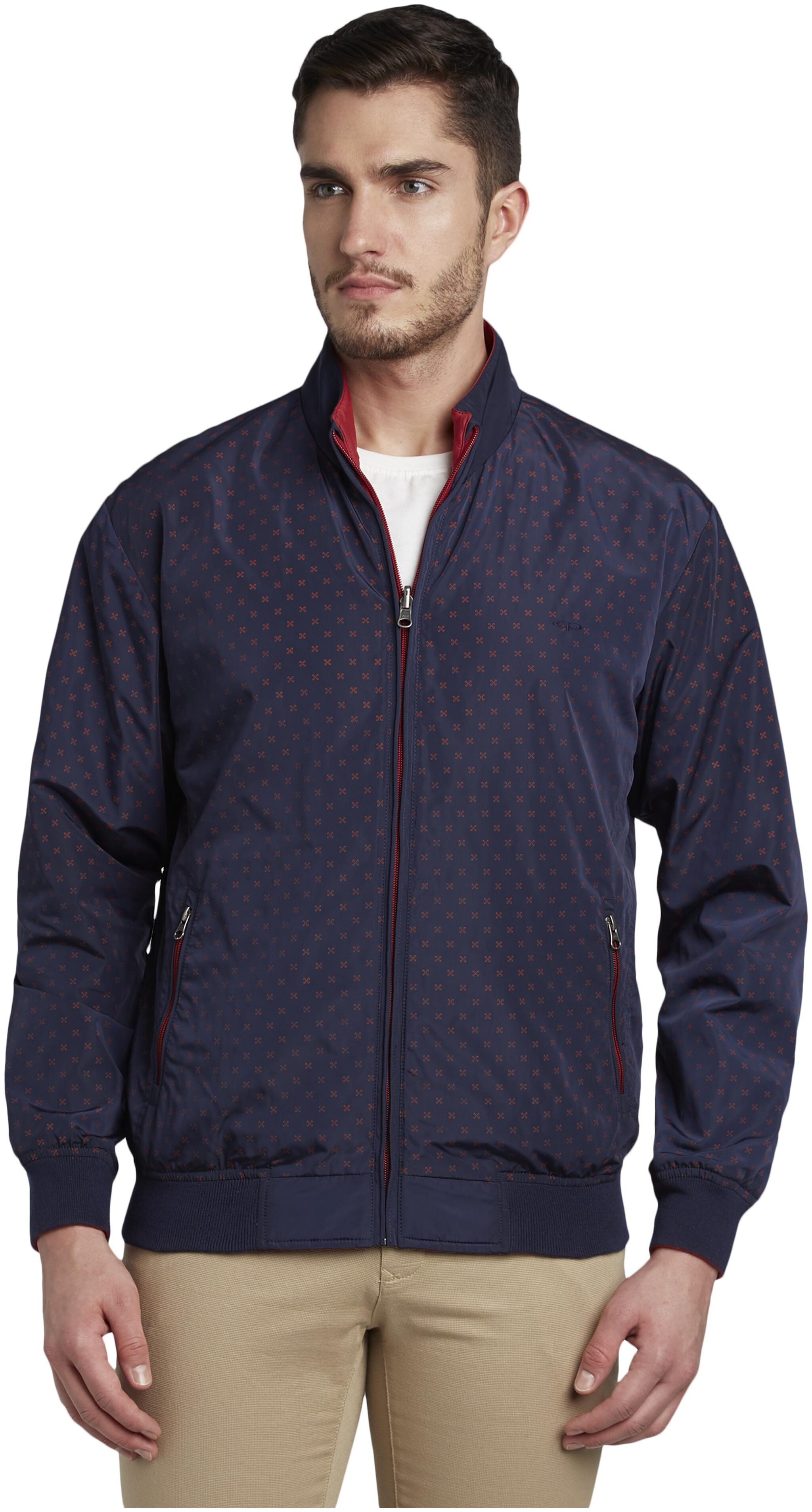 

ColorPlus Men Polyester Bomber Jacket Blue color