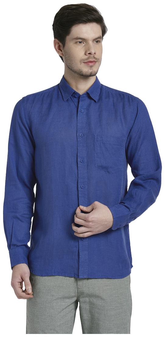 

ColorPlus Men Blue Solid Regular Fit Casual Shirt