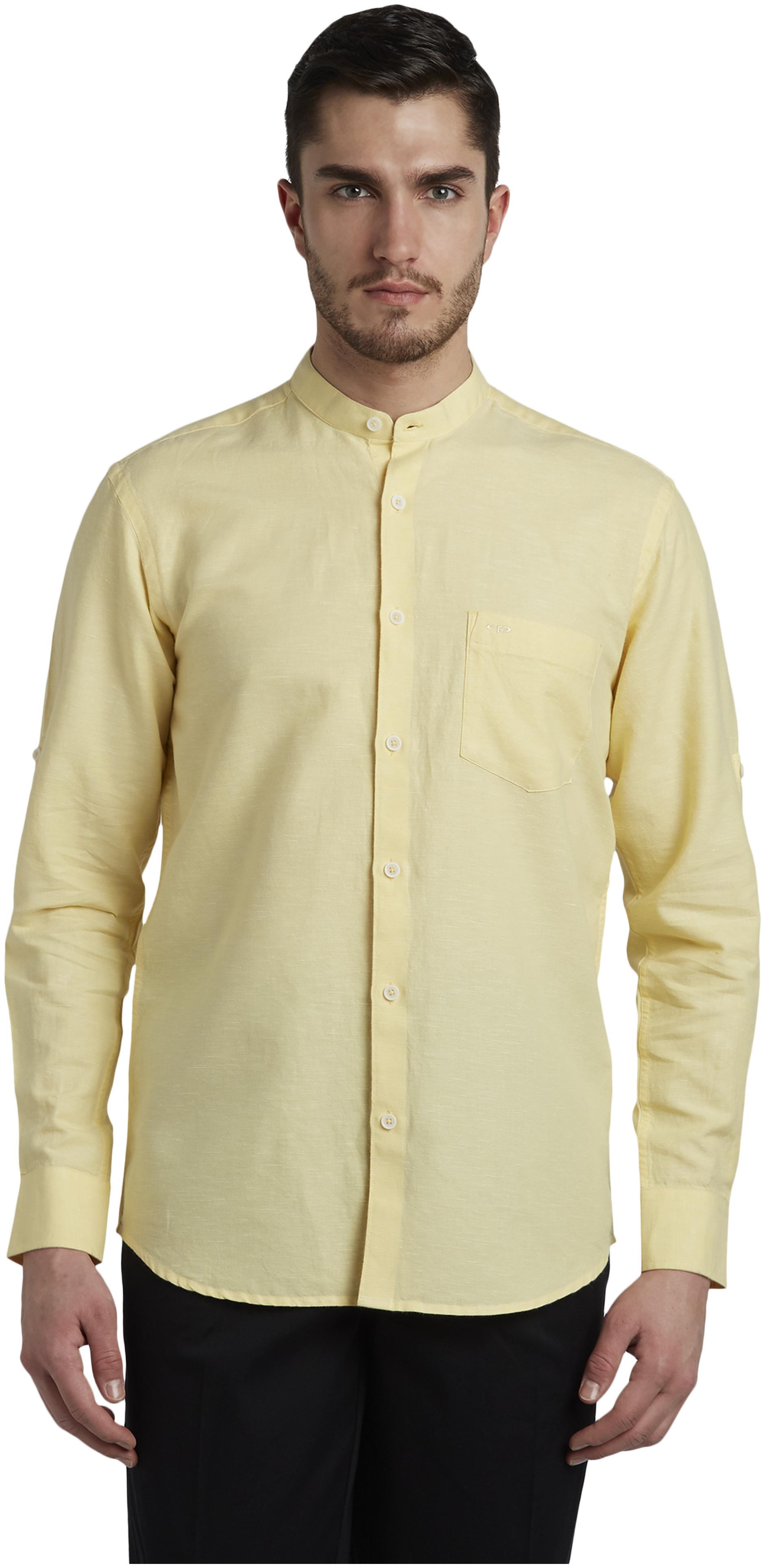 

ColorPlus Men Yellow Solid Regular Fit Casual Shirt