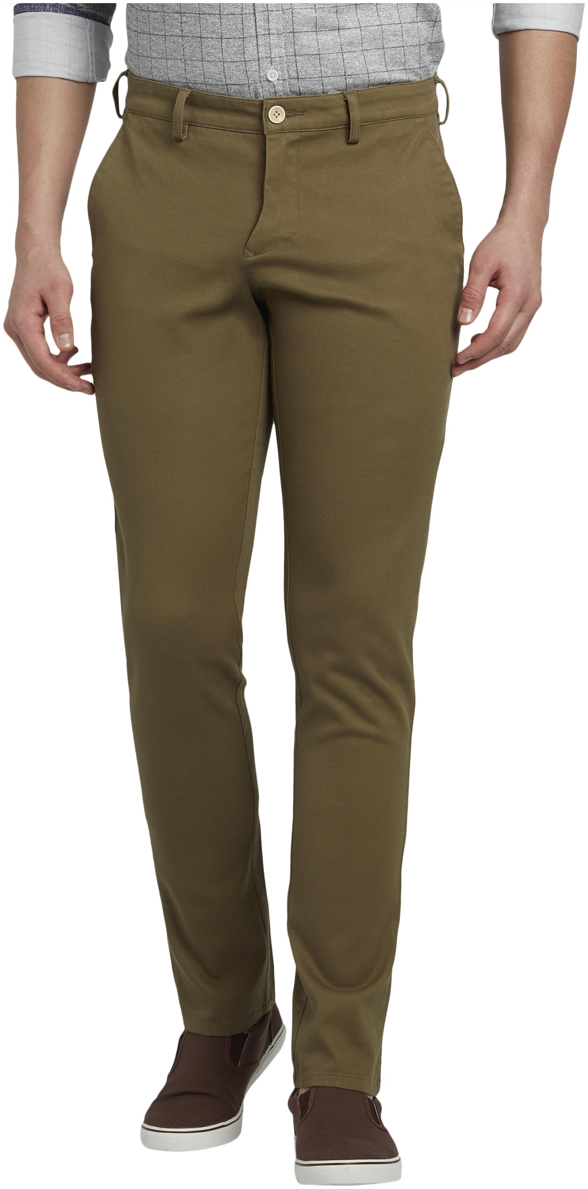 

ColorPlus Men Brown Striped Regular fit Regular trousers