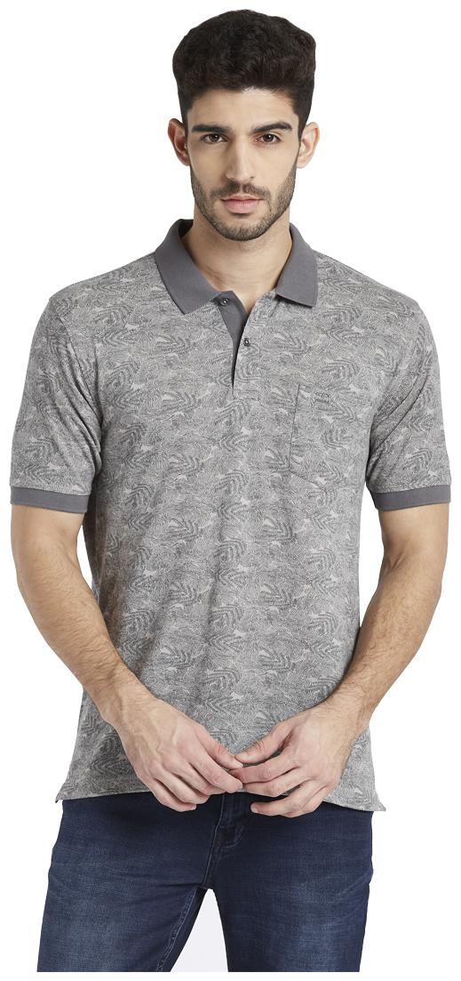 

ColorPlus Men Grey Regular fit Cotton Polo collar T-Shirt - Pack Of 1