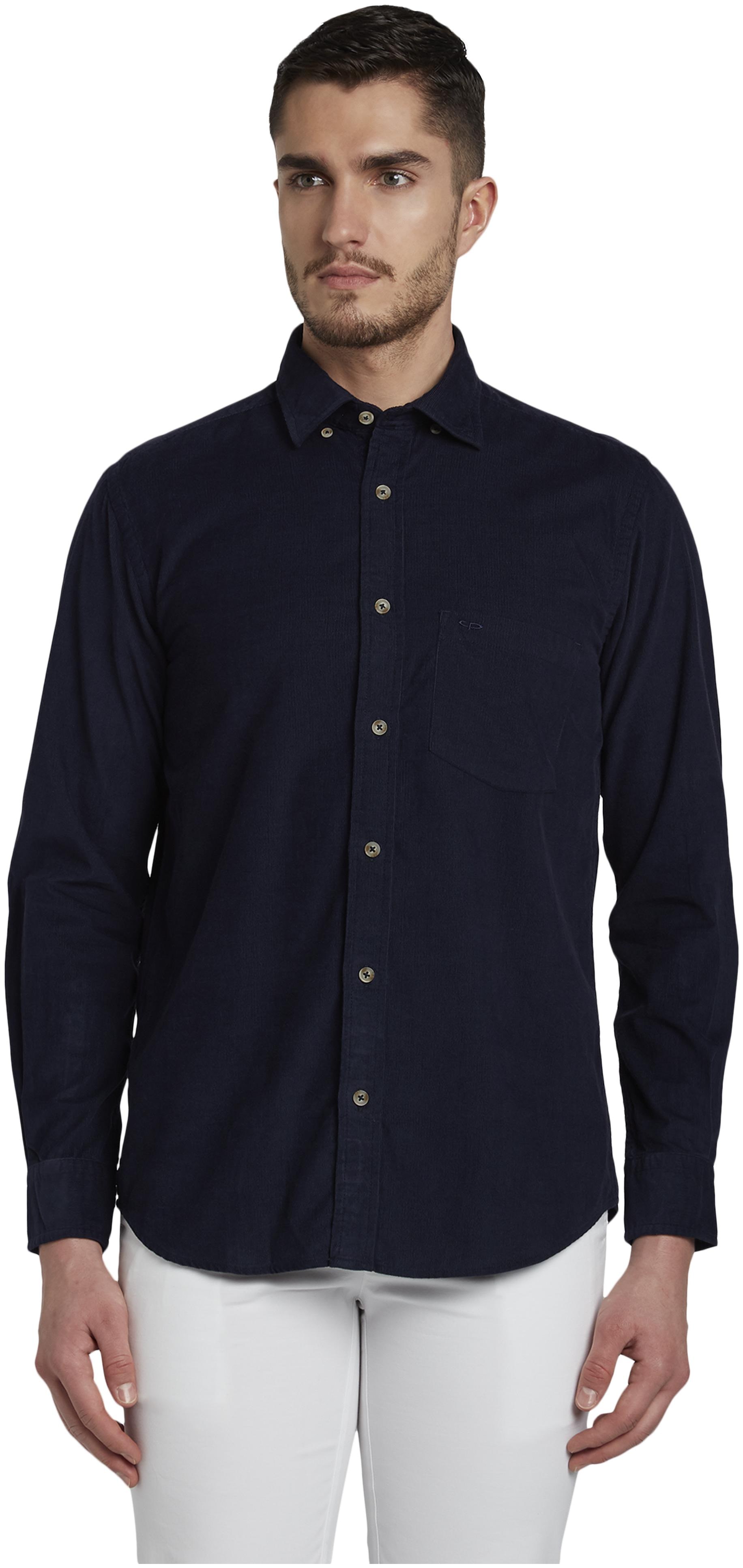 

ColorPlus Men Blue Solid Regular Fit Casual Shirt