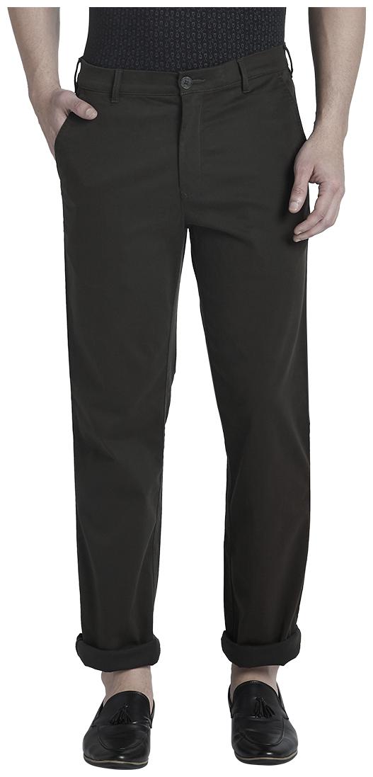 

ColorPlus Men Green Solid Regular fit Regular trousers