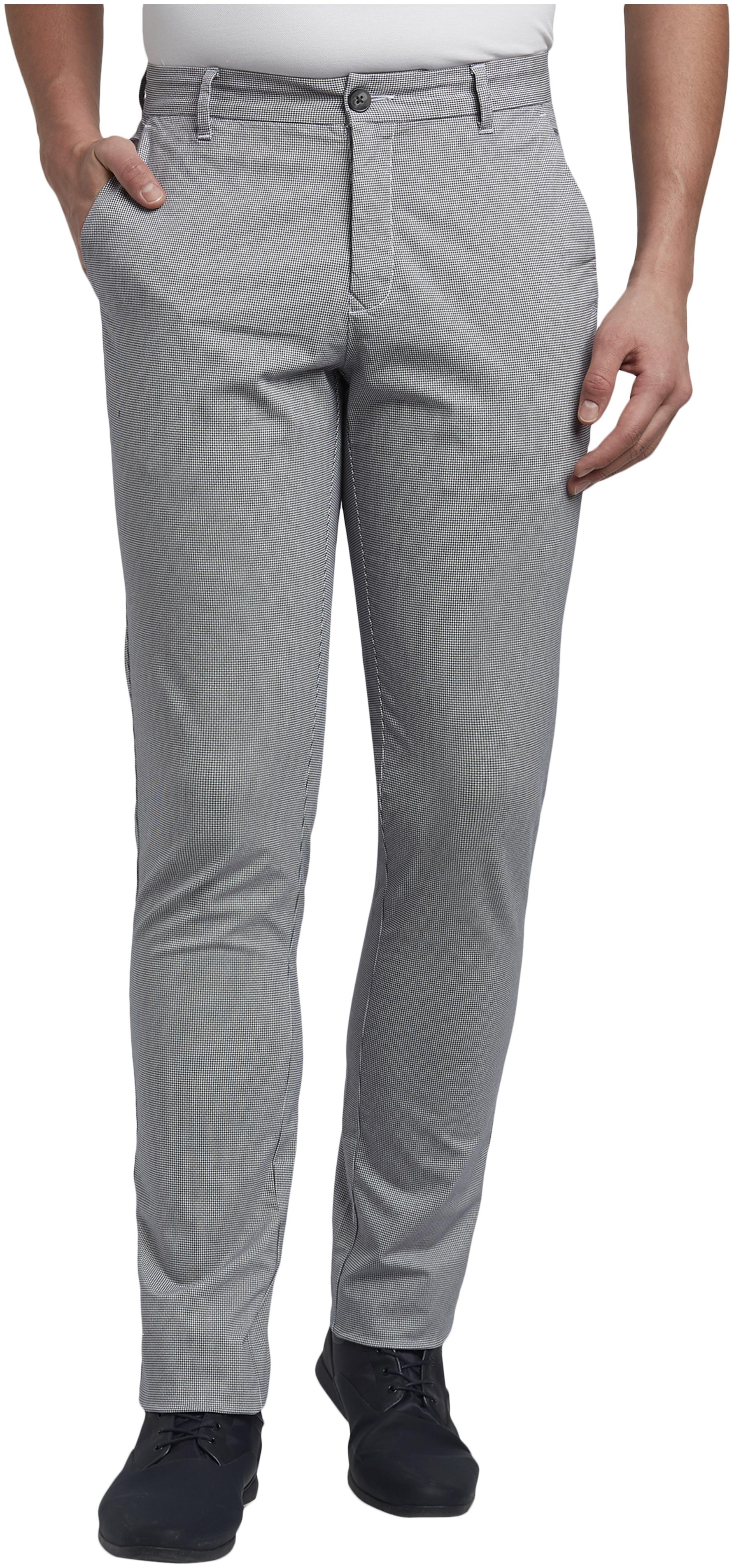 

ColorPlus Men Grey Checked Regular fit Regular trousers