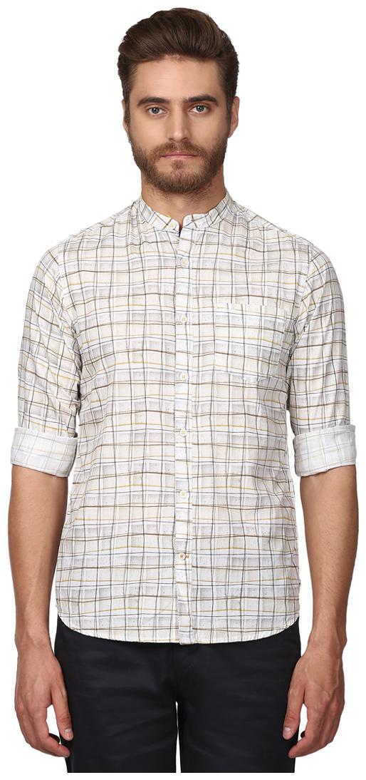 

ColorPlus Men White Checked Regular Fit Casual Shirt