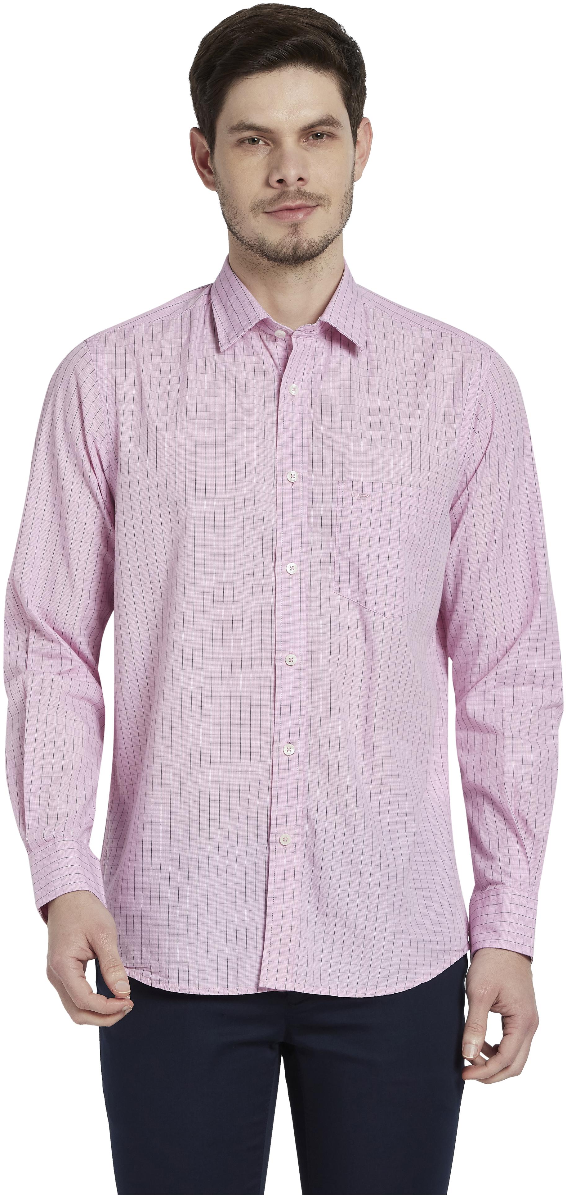 

ColorPlus Men Pink Checked Regular Fit Casual Shirt