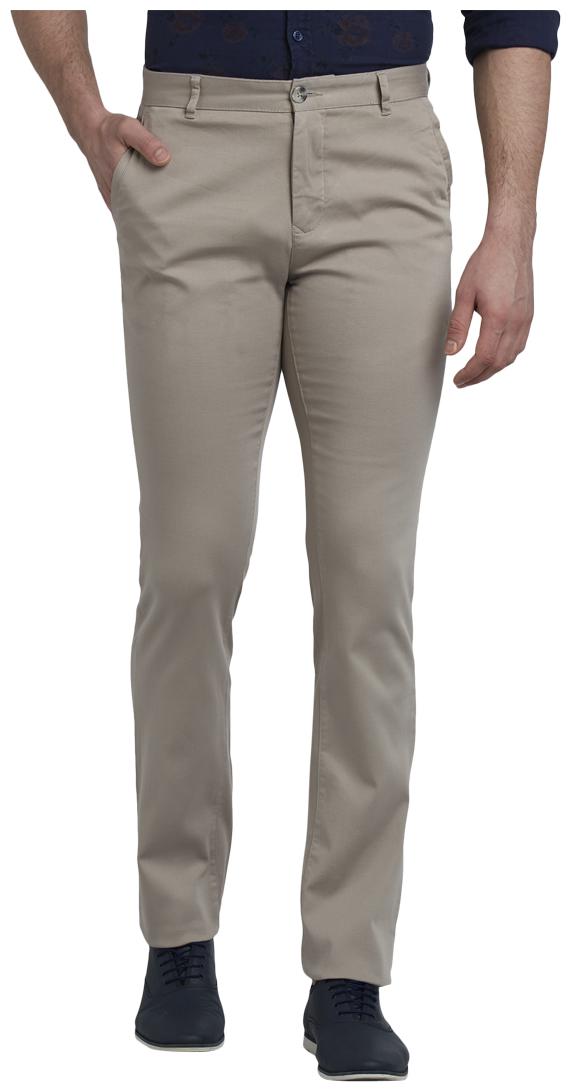 

ColorPlus Men Beige Solid Regular fit Regular trousers