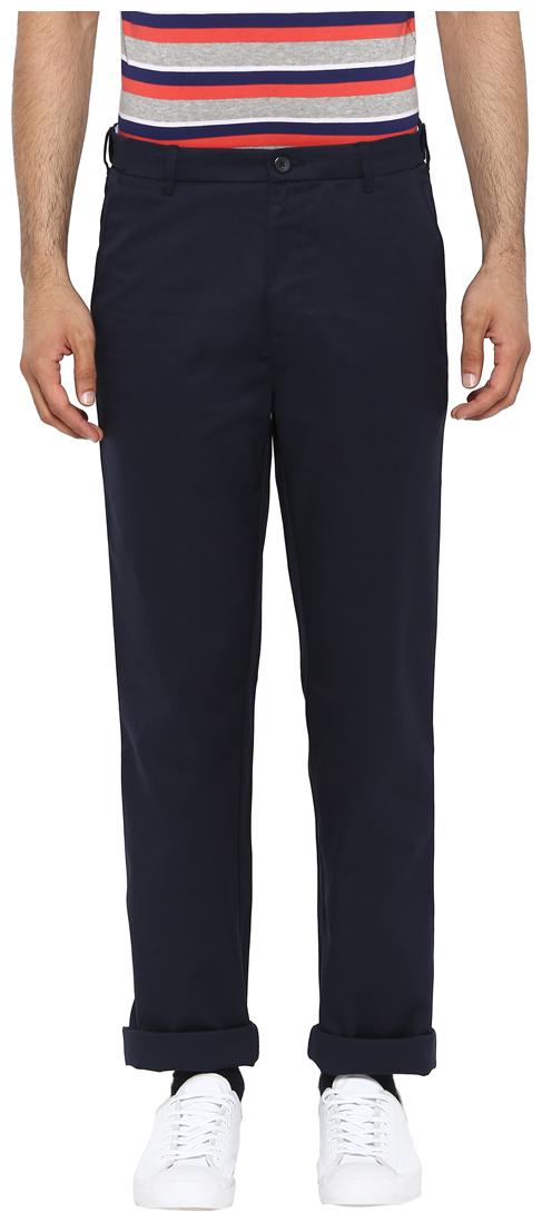 

ColorPlus Men Blue Solid Slim fit Regular trousers