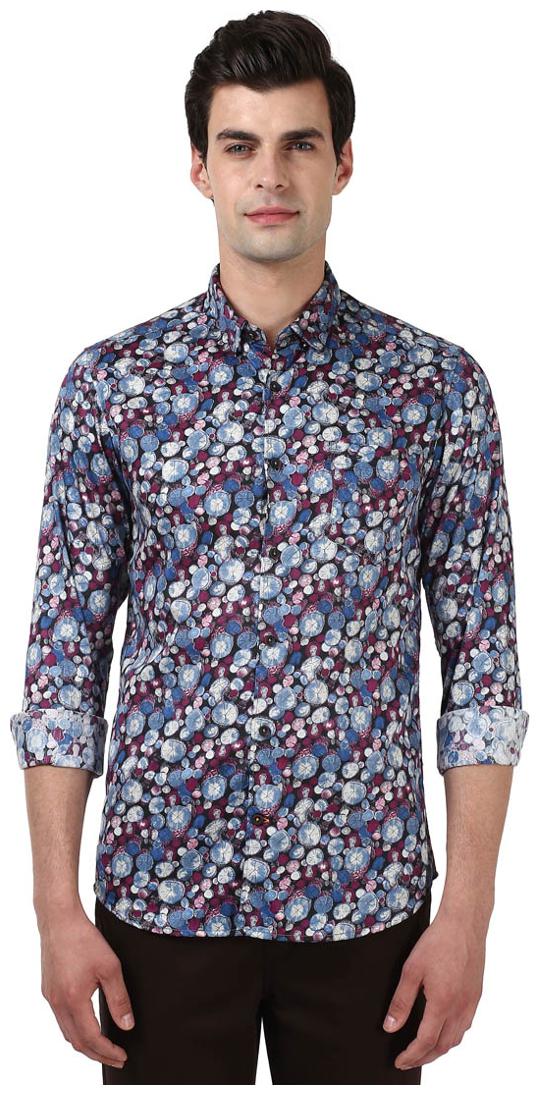 

ColorPlus Men Grey Printed Regular Fit Casual Shirt