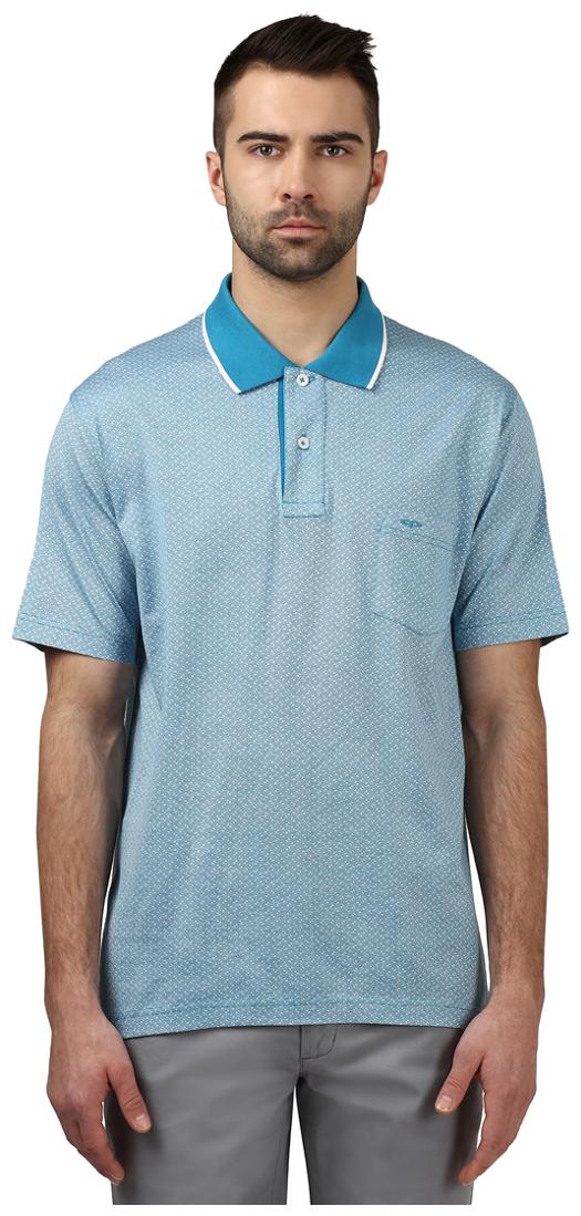 

ColorPlus Men Blue Regular fit Cotton Polo collar T-Shirt - Pack Of 1