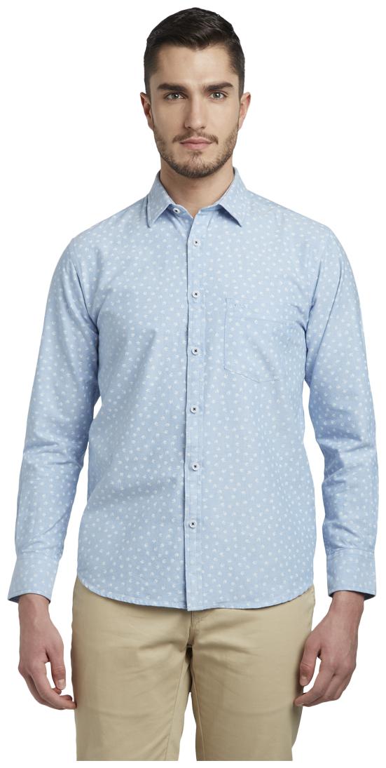 

ColorPlus Men Blue Printed Slim Fit Casual Shirt