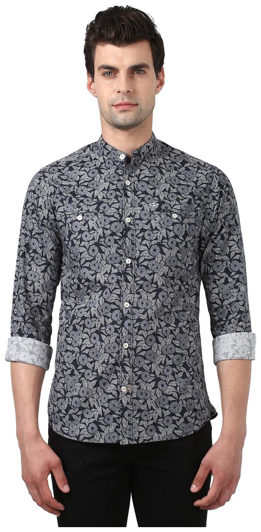 

ColorPlus Men Blue Floral Slim Fit Casual Shirt