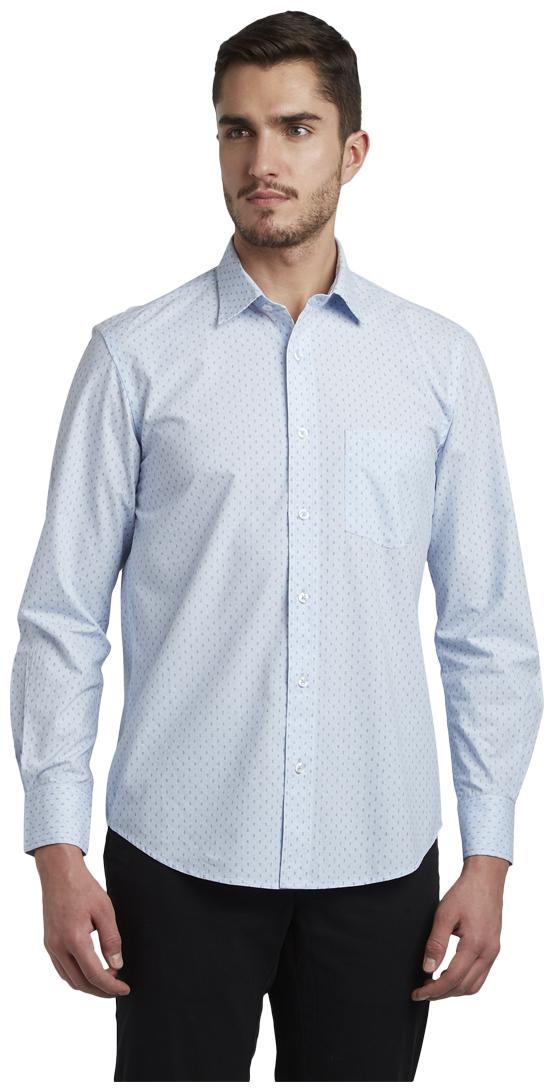 

ColorPlus Men Blue Printed Slim Fit Casual Shirt