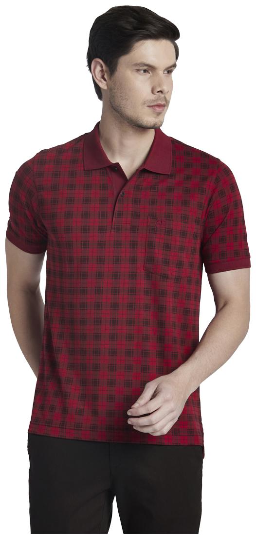 

ColorPlus Men Maroon Regular fit Cotton Polo collar T-Shirt - Pack Of 1