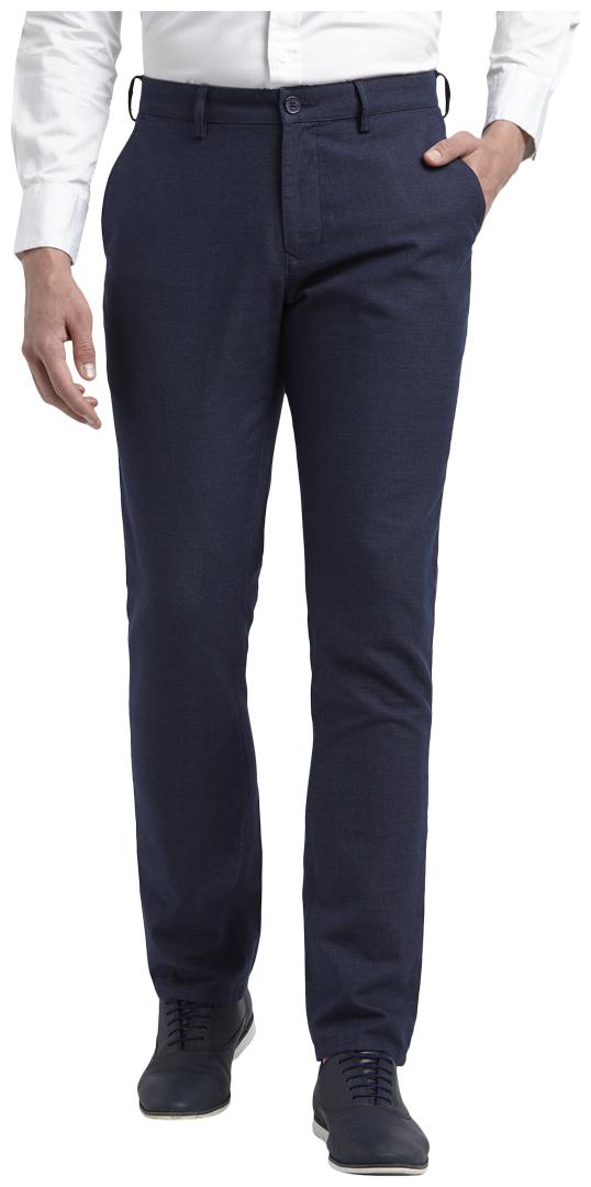 

ColorPlus Men Blue Printed Regular fit Regular trousers