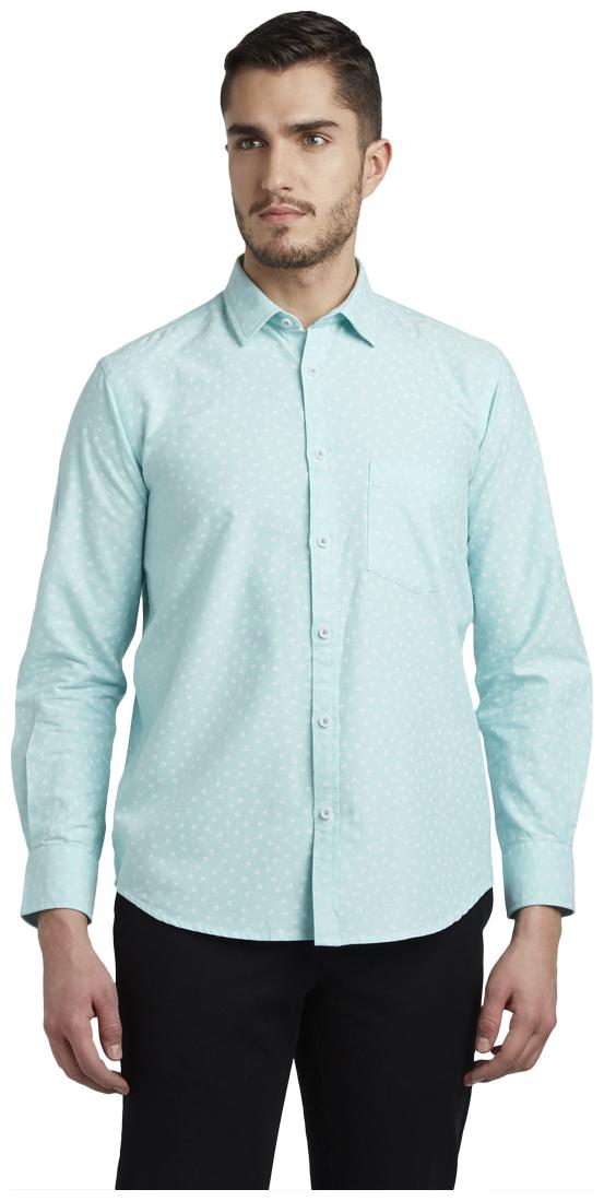

ColorPlus Men Green Printed Slim Fit Casual Shirt