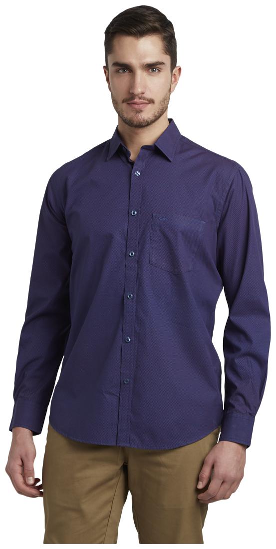 

ColorPlus Men Purple Printed Slim Fit Casual Shirt
