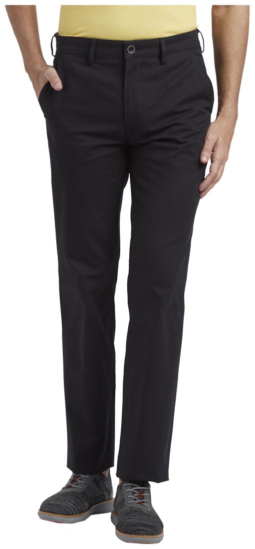 

ColorPlus Men Black Solid Slim fit Regular trousers