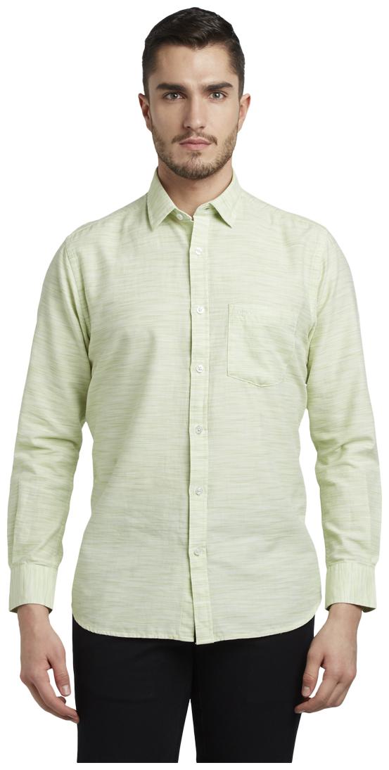 

ColorPlus Men Green Solid Slim Fit Casual Shirt