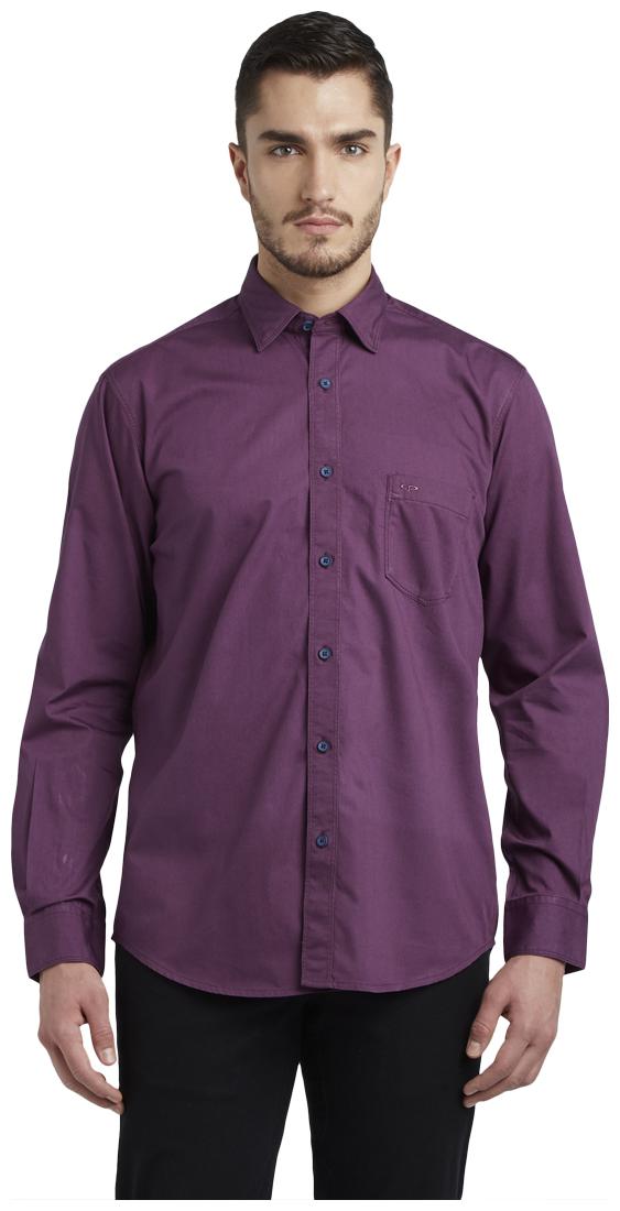 

ColorPlus Men Purple Solid Slim Fit Casual Shirt