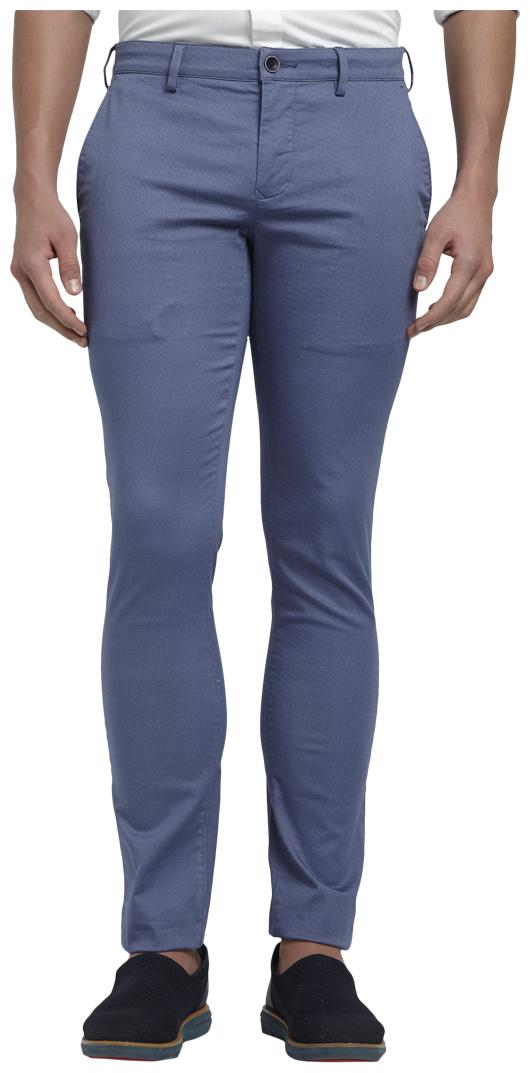

ColorPlus Men Blue Solid Regular fit Regular trousers